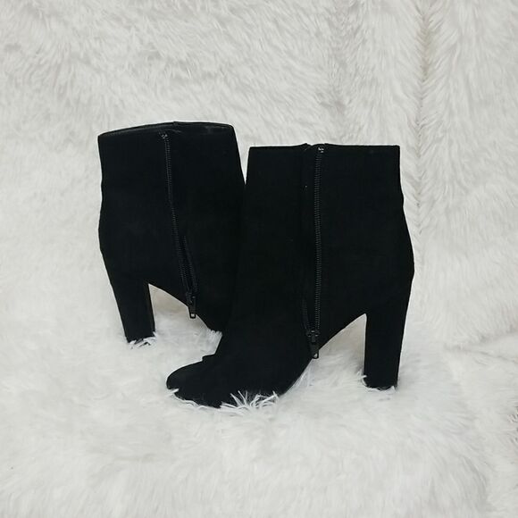 Wild Diva 4inch Black Open-Toe Ankle Booties - Picture 5 of 5